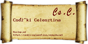 Csáki Celesztina névjegykártya